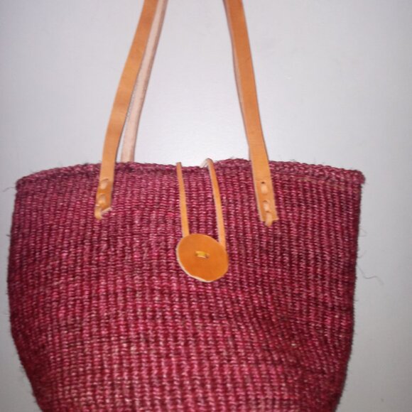 Large sisal Kiondo Kikuyu Kenya Tote bag - Picture 8 of 8